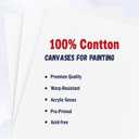 12x12 Canvas for Painting, 6 Pack Primed Stretched Canvases for Art