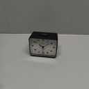 Retro Analog Alarm Clock, 4 Inch Silent Non-Ticking, Ascending Alarm with Snooze & Night Light, Battery Operated, Easy Set Vintage Bedside Clock for Bedroom, Nightstand, Desk (Black)