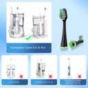 Replacement Toothbrush Heads for Waterpik Complete Care 5.0/9.0 (CC-01/WP-862), with Covers, 5 Count, Black