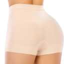 Werena Seamless Shaping Boyshorts Panties for Women Slip Shorts Under Dress Shapewear Shorts Tummy Control Underwear (Beige, S)