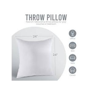 Utopia Bedding 24x24 Pillow Inserts, Set of 1, White – Indoor Decorative Throw Pillows for Bed, Sofa & Couch – Soft, Supportive & Fluffy Cushion Inserts