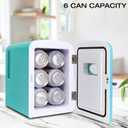 Koolatron Retro Mini Fridge 4 Liter Green Portable Refrigerator for Bedroom Office Dorm Skincare Table Top Beverage Cooler Travel Bottle Warmer Kimchi Fridge Car Outdoor Patio 6 Can Capacity
