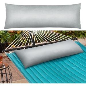 LTHCCOU Hammock Pillows Outdoor Waterproof with Ties, 40.5" L X14.5 Wx4 H Extra Large Hammock Cushion All Weather Resistance Outdoor Pillow for Hammock, Patio Furniture, Camping