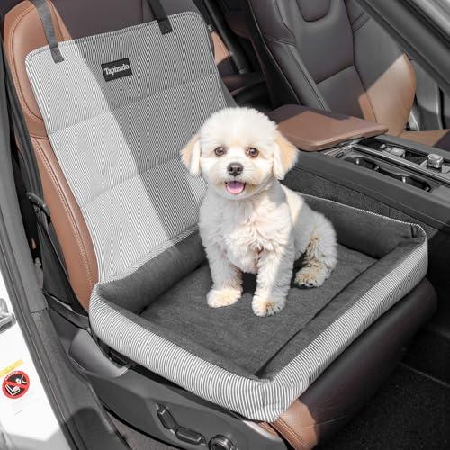 Tapizado Dog Car Seats for Small Dogs, Detachable Soft Cotton Cushion, Comfort Pet Travel Dog Bed, Puppy Car Seat with Adjustable Secure Straps, Under 25lbs, Black
