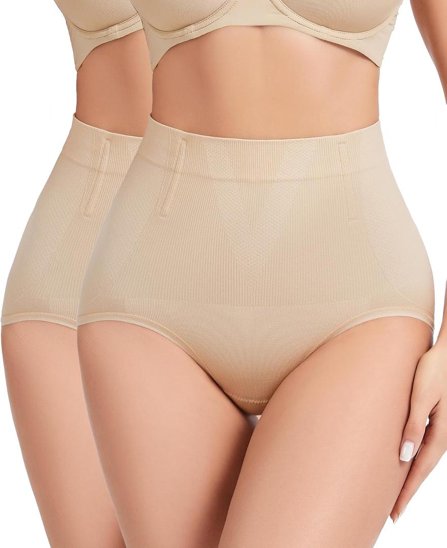 Tummy Control Shapewear Panties - High Waisted Shapewear Underwear for Women Body Shaping Briefs Seamless Panty Girdle 2XL