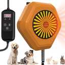 800W Dog House Heater, Pet House Heater with Over Heat Protection, Safe Dog Heaters for Outside Outdoor Dog Houses with Adjustable Digital Heating&9.8FT Anti Chew Cord