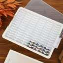 Modern Clear Plastic Bead Storage Box with 78 Compartments, Portable Jewelry Organizer for DIY Crafts, Bracelets, Nails