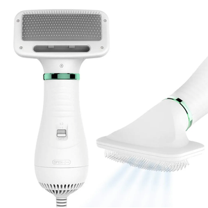 2-in-1 Dog Hair Dryer with Slicker Brush for Small-Sized Dogs and Cats | Pet Hair Dryer | Dog Blow Dryer | 300 Watts, 75-85 dB, Adjustable Temperature, Overheat Protection