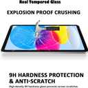 Screen Protector for iPad A16 2025 11th/10th Generation 2022 (11-inch/10.9), HD Clear Tempered Glass Film Guard -2 Pack [Face ID & Apple Pencil Compatible] Ultra Sensitive Case Friendly