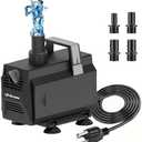 VCRAZE Submersible Water Pump 880GPH/45W Fountain Pumps with Flow Control, Pond Pump Submersible Outdoor with 10ft 3-Core Power cable for Hydroponics, Aquarium, Waterfall, Statuary, Water feature