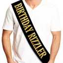Sterling James Co. Birthday Rizzler Sash - Funny Birthday Sash for Him or Her - Party Decorations, Supplies and Gifts
