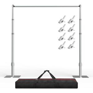 EMART 10x10ft Heavy Duty Backdrop Stand Kit, Adjustable Pipe and Drape Photo Booth Frame for Wedding, Party, Christmas, Birthday Decorations