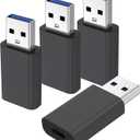 4 Pack USB to USB C Adapter, USB-C Female to USB Male Adapter,OTG Charger Converter Compatible for Apple Watch Ultra iWatch/iPhone/Pro Max Plus/Airpods/iPad 9 10 Air 5 Mini 6/Car/Samsung