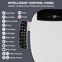 Smart Bidet Toilet Seat with Heated Seat,Auto Wash,Warm Air Dryer,Soft Closed Lid,Night Light,Multiple Cleaning Modes,Electric Toilet Seat with Led Temperature Display(Round)