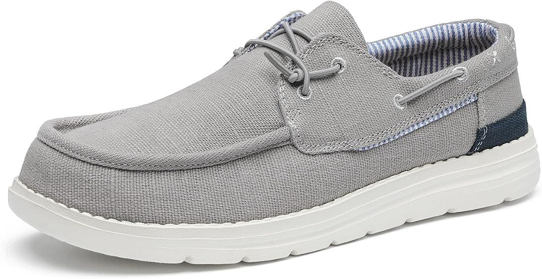 Bruno Marc Men's Slip-on Loafers Casual Boat Shoes (Gray)