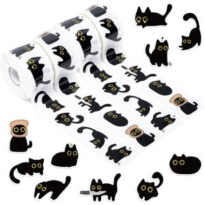 2000 PCS Black Cat Stickers, Warrior Cats Sticker Cute Kawaii Cartoon