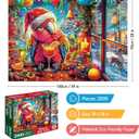 2 x LUXDIVINA Christmas 2000 Piece Puzzle for Adults, Puzzles for Adults 2000 Pieces, Parrot Deer Jigsaw Puzzles, Challenging Puzzle Perfect for Game Nights, Finished Size is 39" X 28"