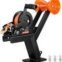 VEVOR Boat Trailer Winch Stand with Roller, 3500 lbs, 20ft Orange Polyester Strap, Boat Winch Mount, for 2-3 Inches W x 3-4 Inches H Trailer Tongue, Fit for Jet Ski, Sailboat, Speedboat