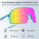 Ukoly Cycling Glasses Running Baseball Fishing Golf Sunglasses For Men Women,Sports Sunglasses HD Lens UV400coating 650