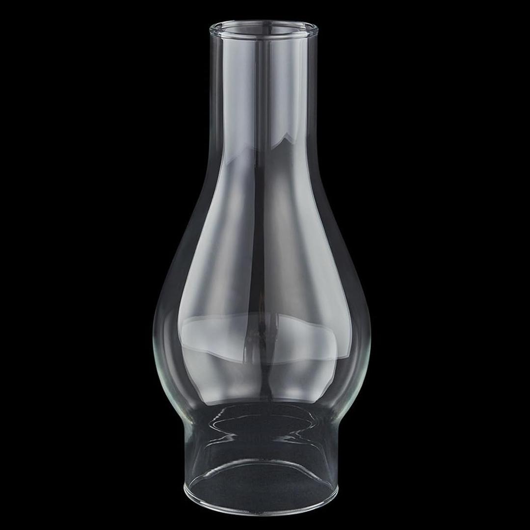 2.13 Inch Base by 6.5 Inch Oil Lamp Chimney Replacement,Tall Kerosene Globe,Clear Oil Lamps Glass Globe,Hurricane Lamp Globes Shade Cover,Glass Chimney for OilLamps for Indoor Use