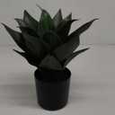 JUSTOYOU 14" Large Artificial Succulent Faux Agave Plant in Pot, Fake Potted Desk Plant Realistic Greenery Artificial Plants for Indoor Office Home Decor Bathroom Kitchen Shelf (Dark Green)