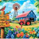 500 Pieces Puzzles for Adults, Colorful Spring Farm Puzzle for Adults Childern Seniors, Recycled Paper Bird Jigsaw Puzzle 500 Pieces, No Dust Challenging Puzzles Perfect for Game Nights 20.5x15