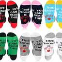 Best Teacher Ever Socks “This Teacher Is Off Duty” Sole Women's One Size 6 - 11