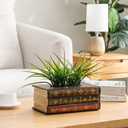 Artificial Fake Grass Plants In Book Planter