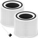 Core 300 Replacement Filter for LEVOIT Core 300, Core 300S and Core 300-P Air Purifier, 3-in-1 H13 True HEPA Filter Replacement, Compared to Part # Core 300-RF, 2 Pack, White