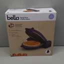bella Flip-n-Store Waffle Maker, EverGood Ceramic Nonstick Coating, Fits-anywhere Kitchenware, Power Indicator Light & Touch Handle, 7 Wide & 1" Deep Plates, 1000 Watt, Plum