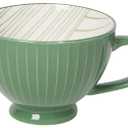 Now Designs 14oz Textured Latte Mug, Elm Green