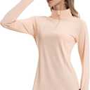 Women's Sun Shirts Long Sleeve Athletic Jackets UPF 50+ Top with Thumb Holes Quick Dry for Golf Tennis Hiking (XX-Large, 10 Coral Pink)