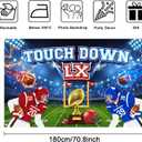 Mocsicka Touch Down Banner 2026 Super Football Birthday Party Decorations 2026 LX Touch Down Happy Birthday Banner for Kids boys Football Birthday Bakcdrop Party Supplies (Blue, 70.8 x 43.3 Inch)