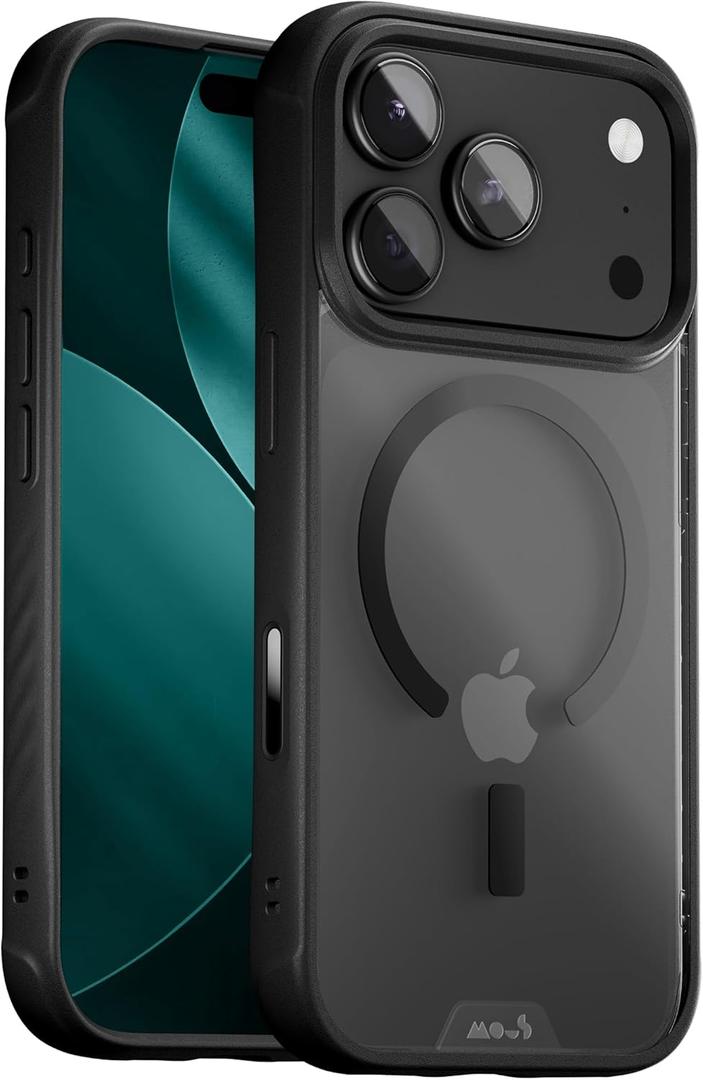 Mous for iPhone 17 Pro Max Case Clear, Compatible with MagSafe [Camera Control Cover] - Clarity - Anti-Yellowing Shockproof Cover for iPhone 17 Pro Max - Scratch Resistant Crystal Clear & Slim Design