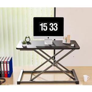 VebaCidi Height Adjustable Sit to Stand Desk Riser, Compact Standing Desktop Converter for Monitor or Laptop, Black