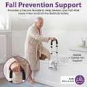 Adjustable Bathtub Grab Bar for Seniors and Fall Risk Patients - Safety Handle Rail for Fall Prevention - Universal Clamp On Bar