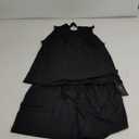 Tankini Bathing Suits with Shorts - High Neck Tankini Swimsuits Two Piece with Two Side Pockets Tummy Control Swimwear 2025 L