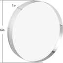CiaoHER 1in Thickness 6in Diameter Acrylic Disc Display Block Clear Polished Round Pedestal Stand Riser 6" x 6" x 1", 1 Pack