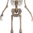 Haunted Hill Farm Motion-Activated 8-Ft. Tall Towering Skeleton, Plug-in Talking Scare Prop Animatronic for Indoor or Covered Outdoor Creepy Halloween Decoration