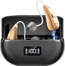 OTC Hearing Aids for Seniors & Adults - Rechargeable, 25+ Hour Battery Life, Advanced Noise Cancellation, 5-Level Volume & Memory, Clear Sound, Comfort-Fit