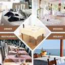 AUSSPVOCT Textured 50 Inch Round Tablecloth up to 54" Dia Tables Waterproof Spill-Proof Wipeable Table Cloth Wrinkle Free Circle Dining Table Cover for Birthday Farmhouse Outdoor Party Tablecloths .
