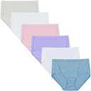 Hanes Women's Organic Cotton Panties Pack, ComfortSoft Underwear, 6-Pack (Colors May Vary)