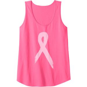 Womens Pink Ribbon Breast Cancer Awareness Survivor October Running Tank Top