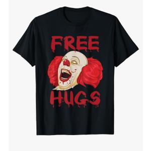 Free Hugs Halloween Evil Killer Scary Clown Horror Gift T-Shirt 4XL Free Hugs Halloween Evil Killer Scary Clown Horror Gift T-Shirt 4XL
