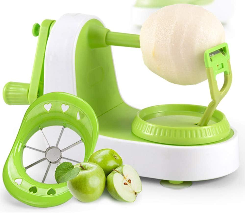 Apple peeler, Apple Peeler Slicer, multi-function fruit peeler, vegetable, fruit peeler, pear potato slice movement, peeling machine fast manual setting with 8 blade slicer pear peeler Add a splitter