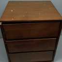 Aitjunz 25" Tall Modern Nightstand with Charging Station, 23.6'' Wide Wood Bedside Table w/3 Storage Drawers, Small Dresser w/Curved Profile Design, End Table for Bedroom, Natural Oak