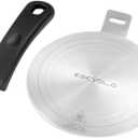 Induction Adapter Plate Detachable, 5.5 Inch Stainless Steel Heat Diffuser Plate for Moka Pot 12 Cup, Heat Diffuser Cooking Induction Adapter for Gas Stove and Glass