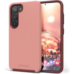 Crave for Samsung Galaxy S23 Case, Shockproof Protection Dual Layer Case for Samsung Galaxy S23 (6.1 Inch) - Blush