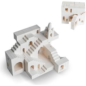 Magic Maze Building Block White Transforming Castle Deformable Building Blocks660PCS Gifts for Adults