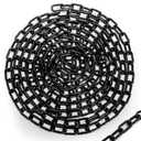 Cididu Long Black Chain Link 1/4" x 19.7 Ft, Heavy Duty Metal Porch Swing Chain for Hanging, Carbon Steel Coil Chains for Outdoor Fence, Punching Bag, Hammock Chair, Safe Working Load, Tie Down